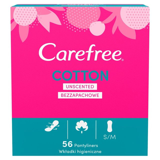Carefree Cotton Breathable Pantyliners 56 per pack