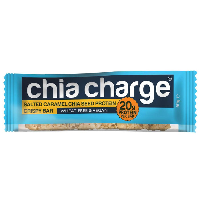 Chia -Ladung gesalzener Karamell Chia -Samen Protein knuspriger Balken 60g