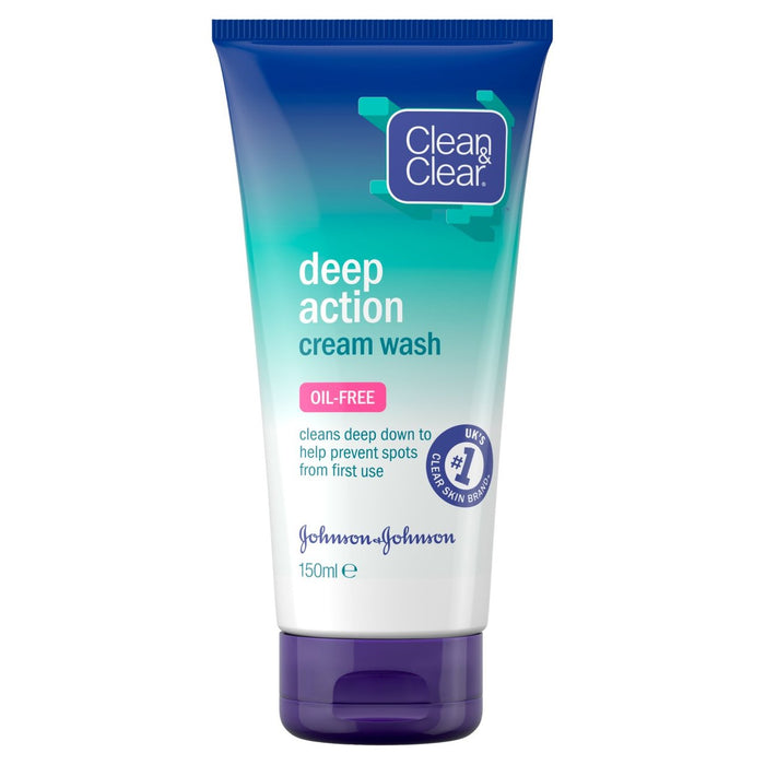 Clean & Clear Deep Action Oil Free Cream Face Wash 150ml