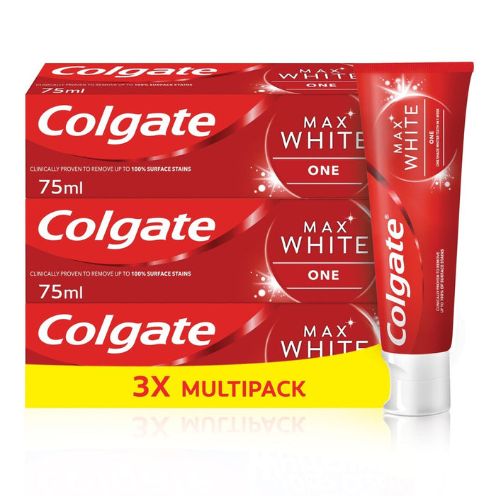 Colgate Max weiß eine Whitening -Zahnpasta 3 x 75 ml