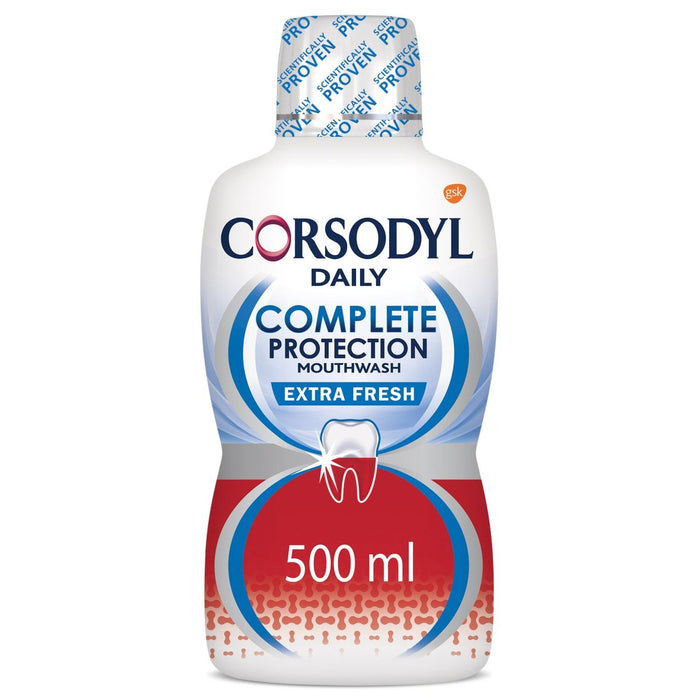Corsodyl Complete Protection Gum Care Mouthwash Extra Fresh 500ml