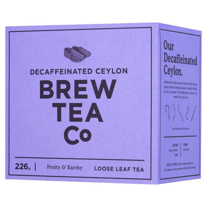 Brew Tea Co CO2 CO2 DESCAFEINAINAINA La hoja suelta té 226g