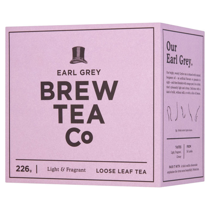 Brew Tea Co Earl Grey Loose Leaf Thé 226g