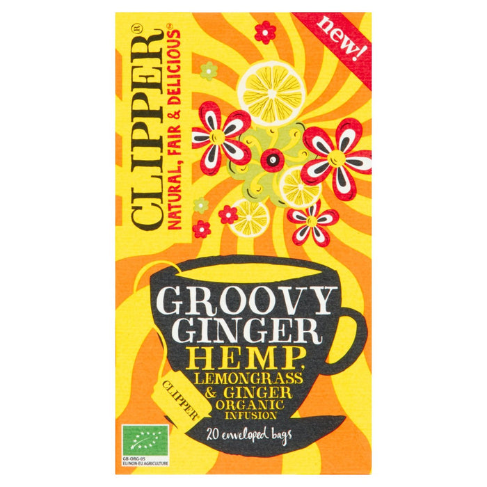 Clipper Groovy Ginger Hemp Lemongrass & Ginger Organic Infusion 20 per pack