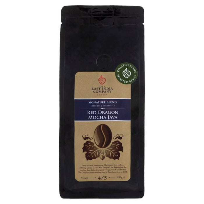 East India Company Red Dragon Mocha Java Coffee Beans 250G