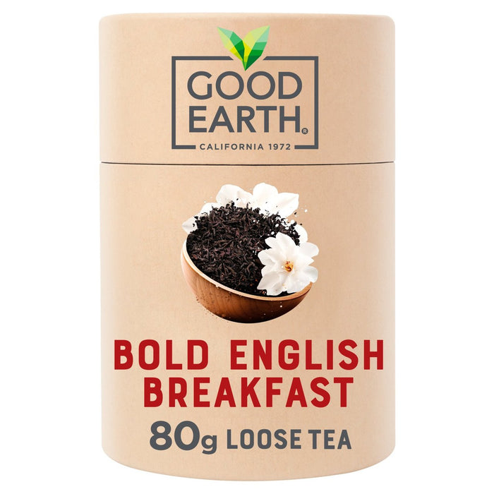 Buena tierra té de hoja suelta audaz desayuno inglés 80g