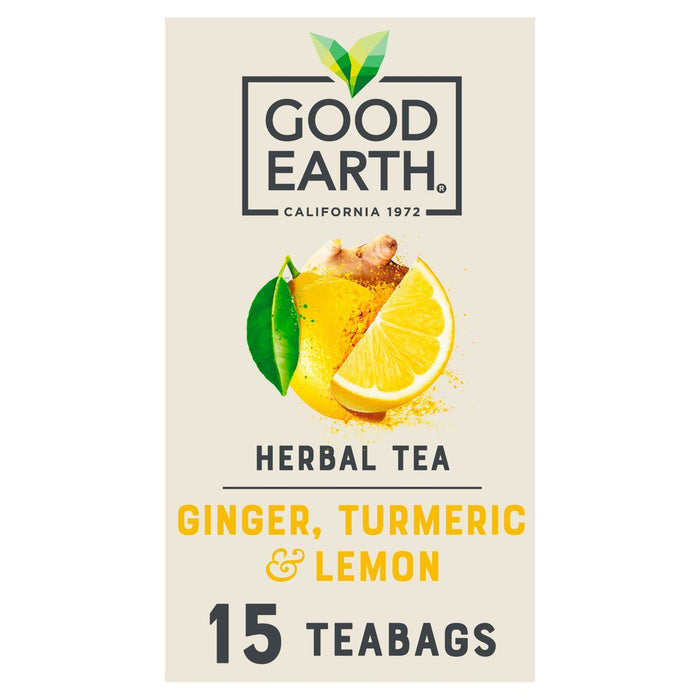 Good Earth Teabags Lemon Ginger & Curcuma 15 par paquet