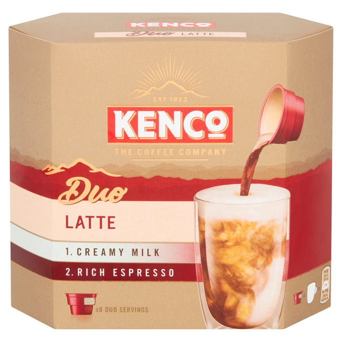 Kenco Duo Latte Instant Coffee 6 per pack