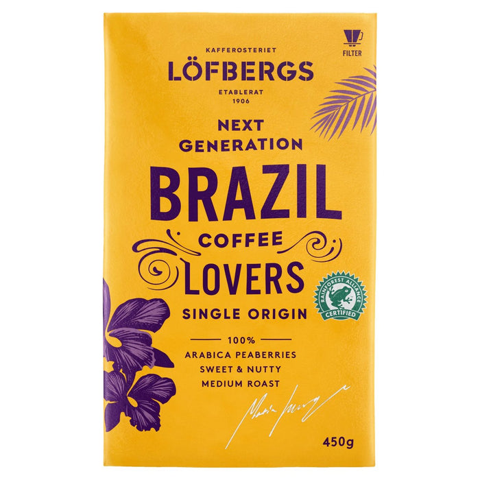 Lofbergs Coffee Lovers Brazil Single Origin Ground Coffee 450g