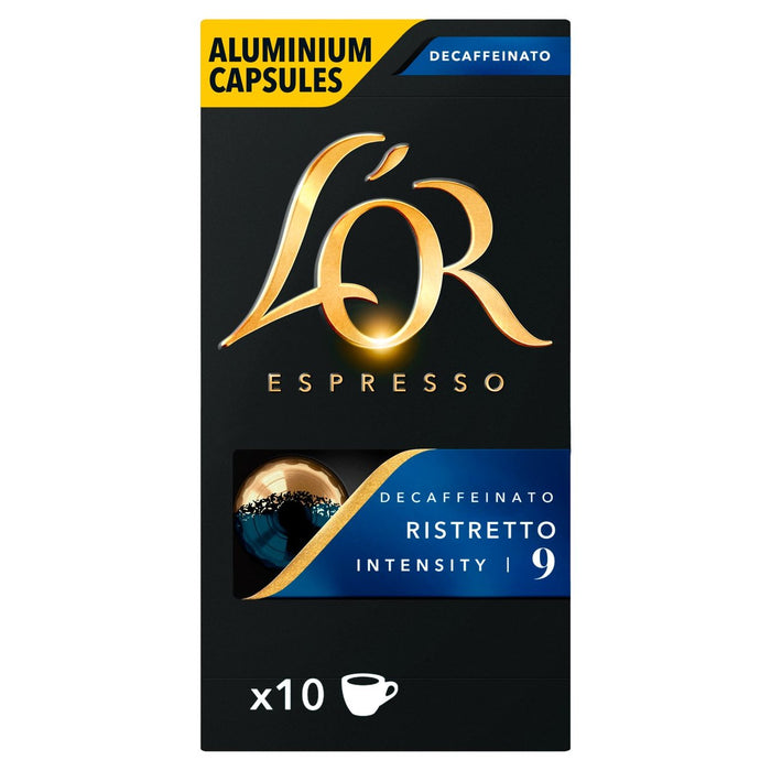 L'OR Espresso Ristretto Intensity 9 Decaff Coffee Capsules 10 per pack