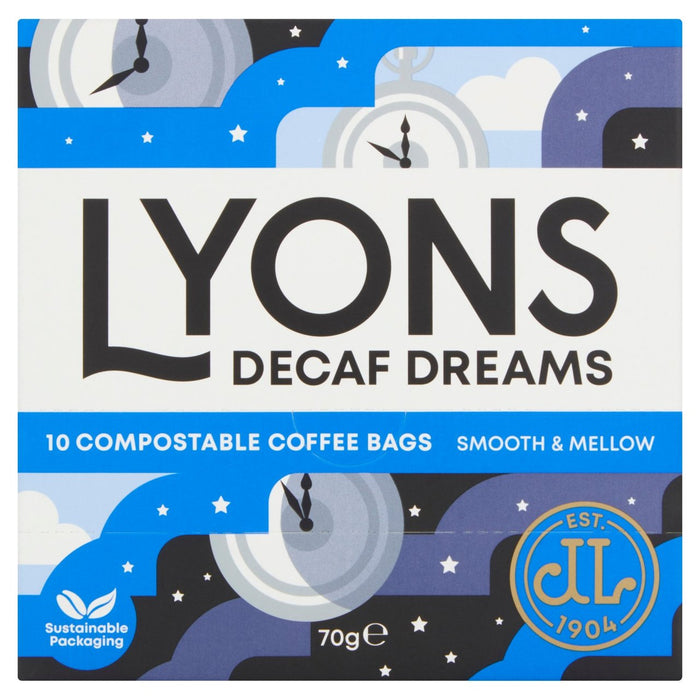 Lyons Decaf Dreams Coffee Bags 10 per pack