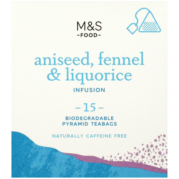 M & S Anised Fenchel & Likorice Infusion Teebeutel 15 pro Packung