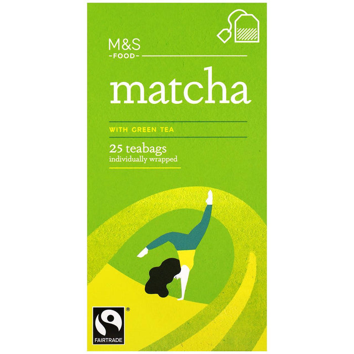 M&S Fairtrade Matcha Green Tea Bags 25 per pack