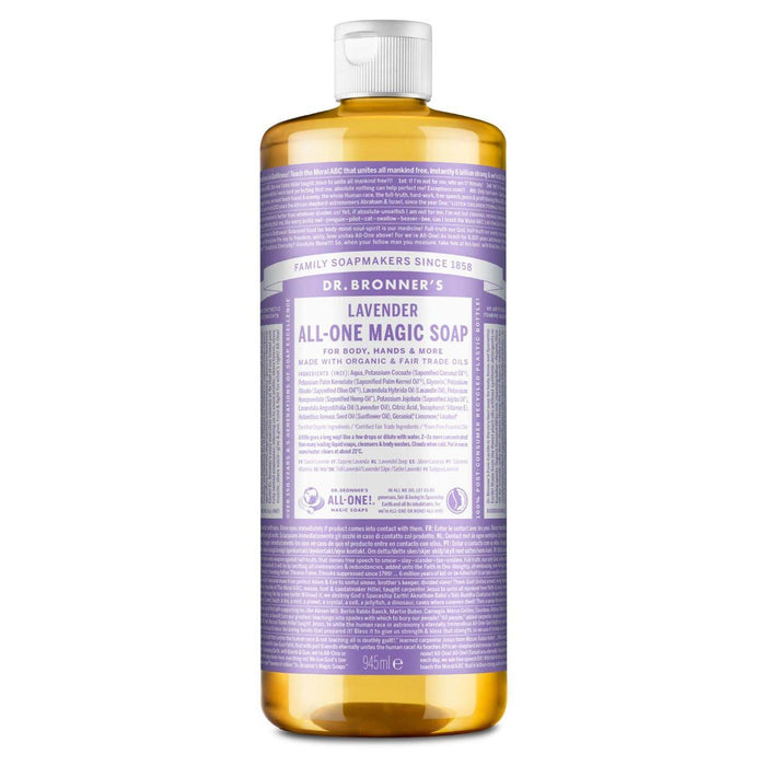 Dr. Bronner's Lavender Organic Multi-Purpose Castile Liquid Soap 473ml