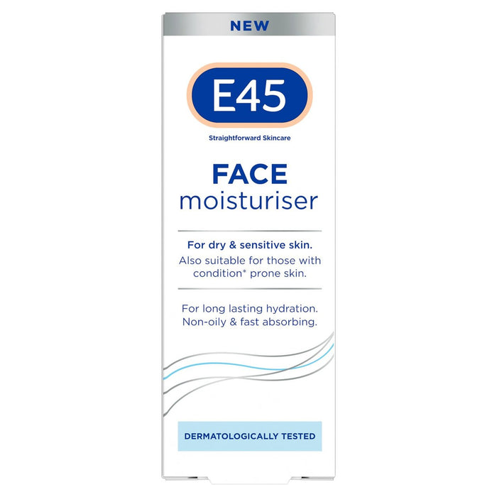 E45 Face Moisturiser For Dry & Sensitive Skin 50ml