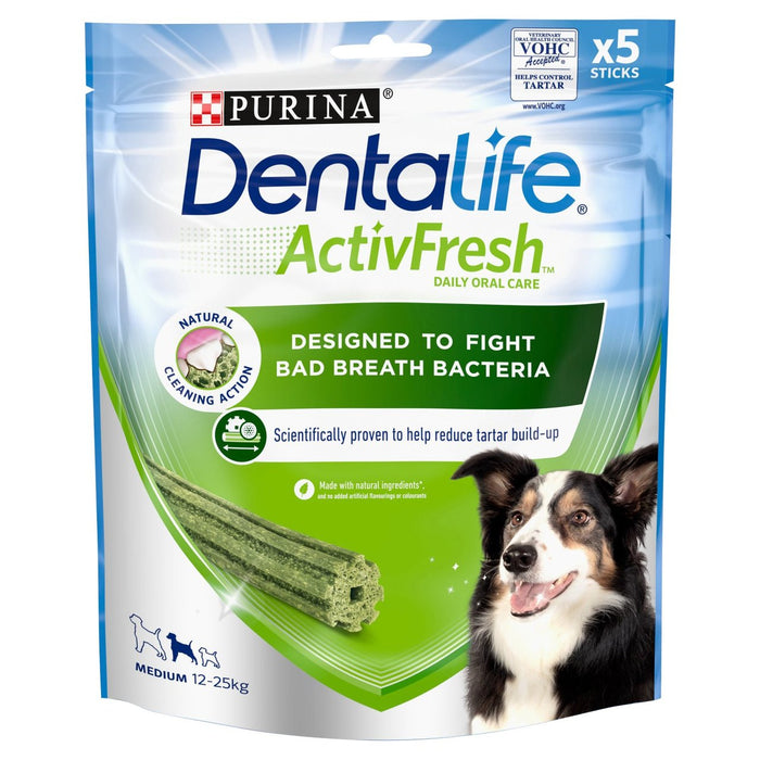 Dentalife ActivFresh Medium Dog Treat Dental Stick 5 Sticks
