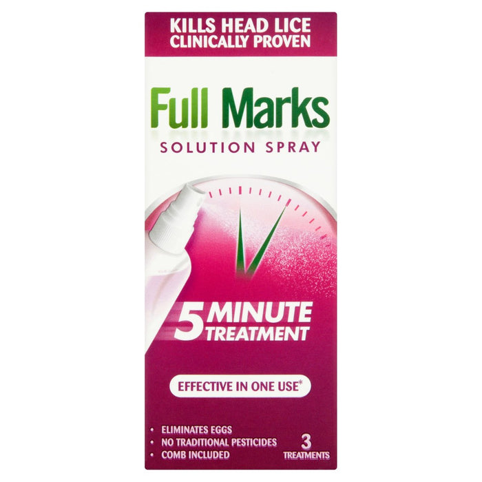 Full Marks Solution Spray Head Lice Treatment 150ml