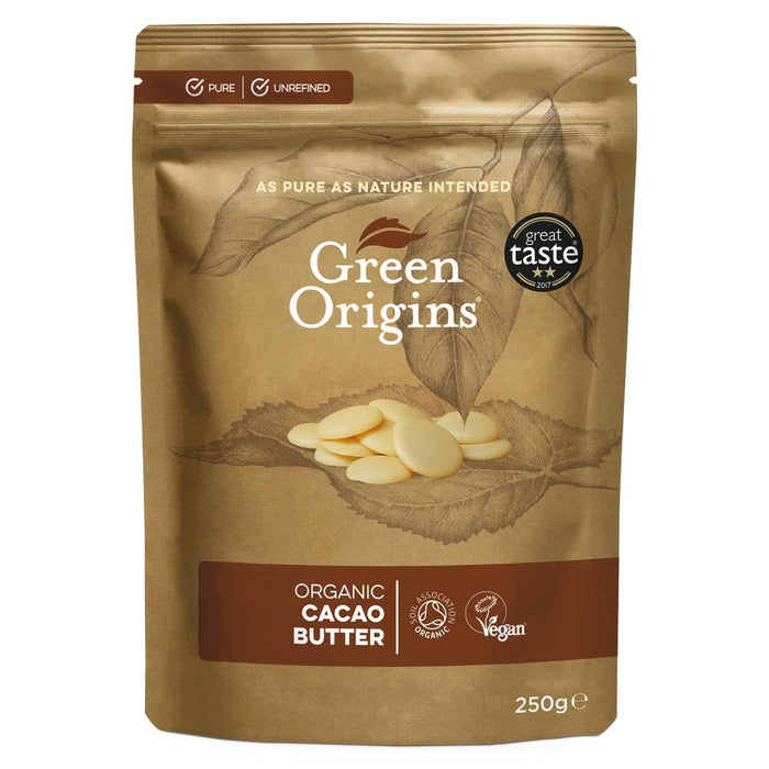 Grüne Ursprünge Bio -Kakaobutter 250g