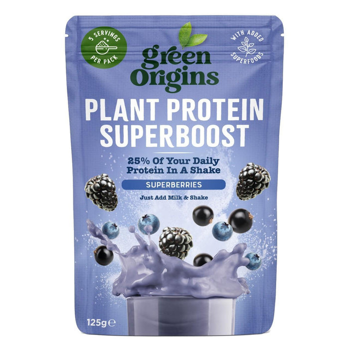 Orígenes verdes Superboost Superberries Proteína de proteína en polvo 125G