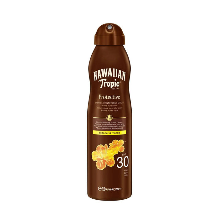 Hawaiian Tropic Protective Dry Oil Continuous Sun Spray SPF 30 180ml