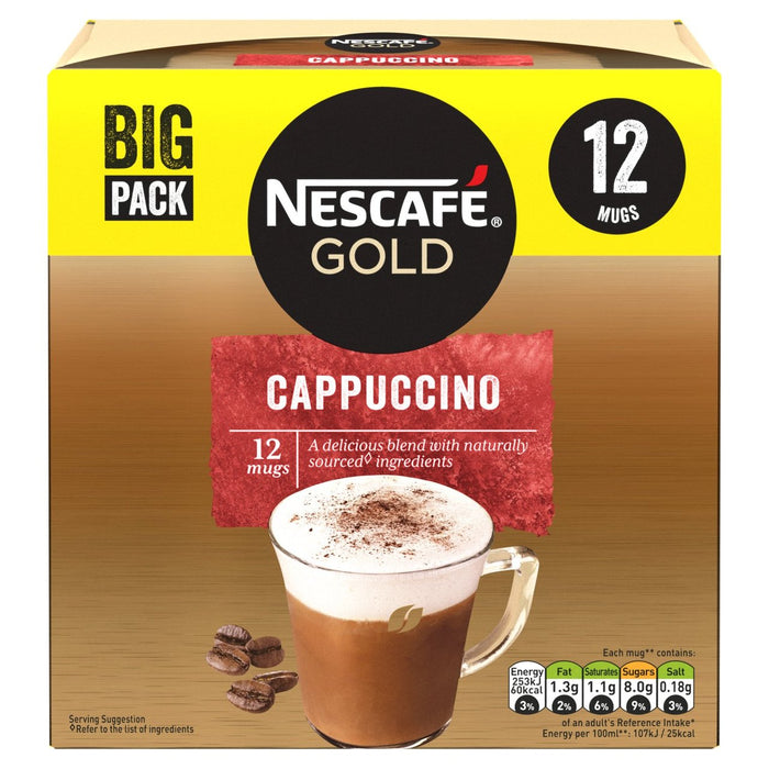 Nescafe Gold Cappuccino Sachets 12 par pack