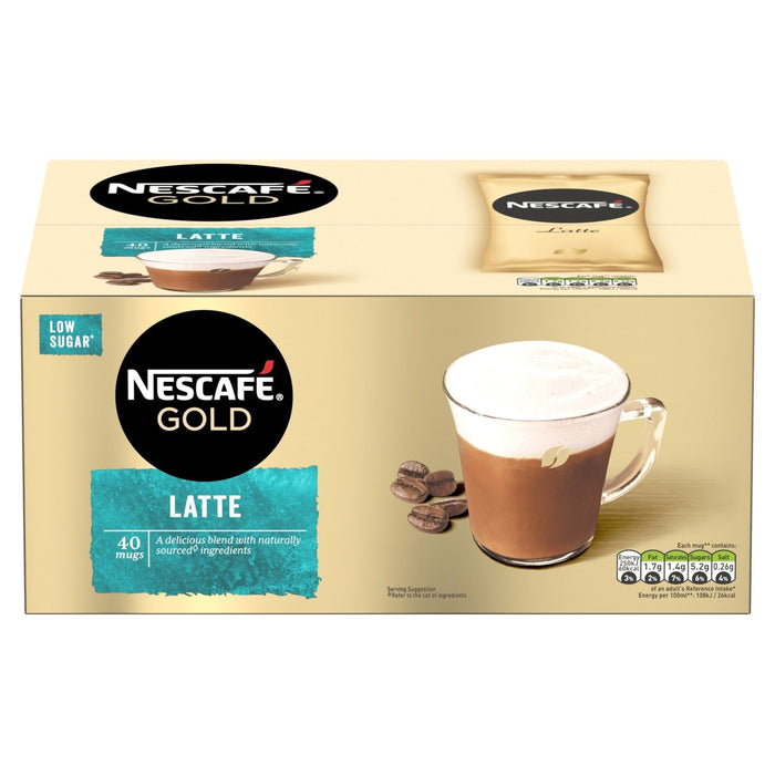 Nescafe Gold Latte Sachets 40 par paquet