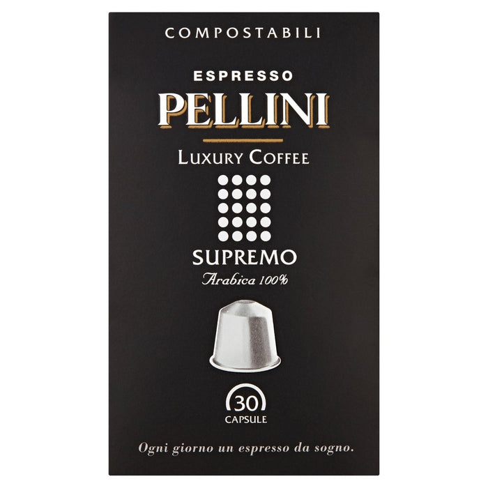 Pellini Luxury Supremo Compostable Nespresso Compatible Coffee Capsules 30 per pack