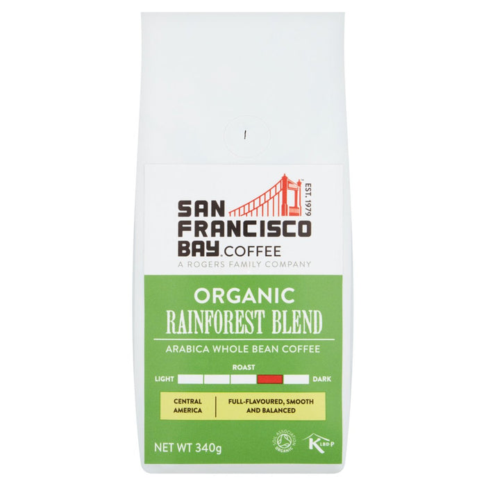 Café sur le plan entier de mélange biologique de San Francisco Bay 340G