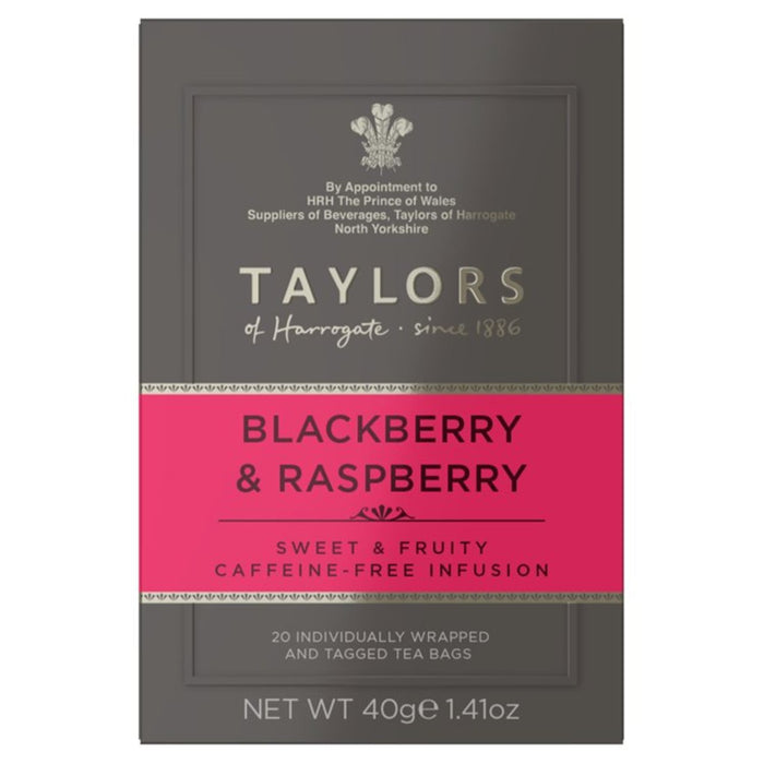 Taylors Blackberry and Raspberry Teabags 20 per pack