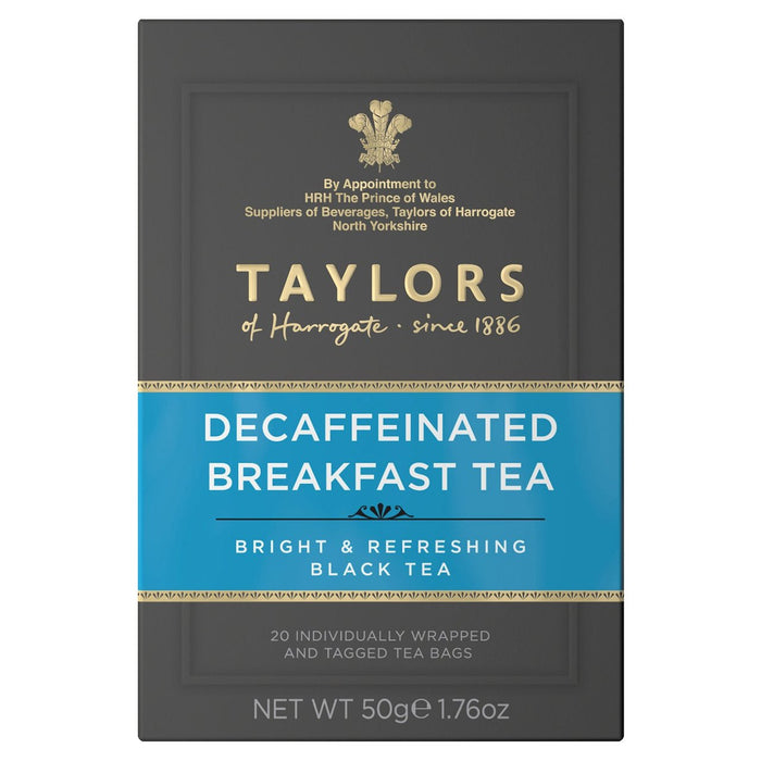 Taylors Decaffeinated Breakfast Teabags 20 per pack