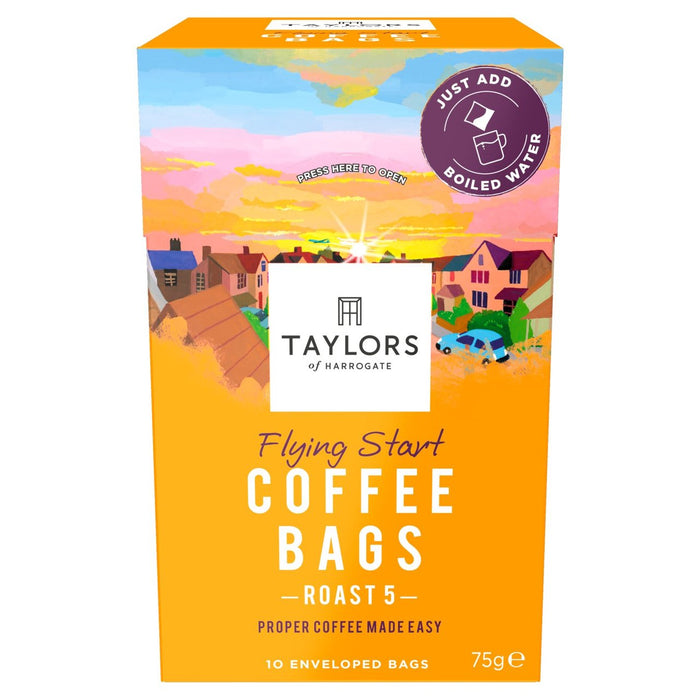 Taylors Flying Start Coffee Bags 10 per pack