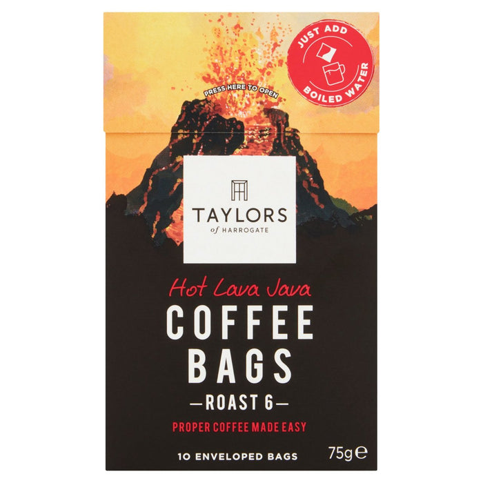 Taylors Hot Lava Java Coffee Bags 10 per pack