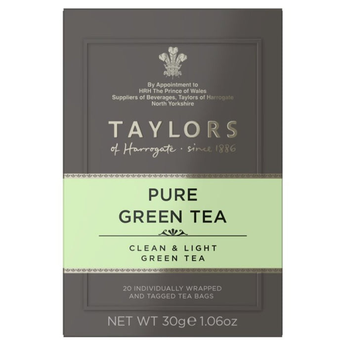 Taylors Pure Green Tea Teacs 20 par paquet