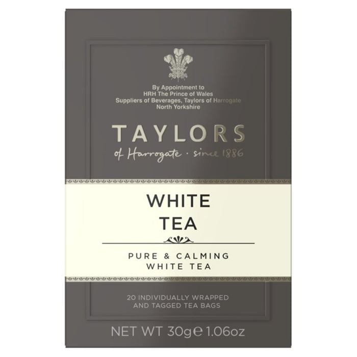 Sachets de thé à thé blanc taylors 20 par paquet