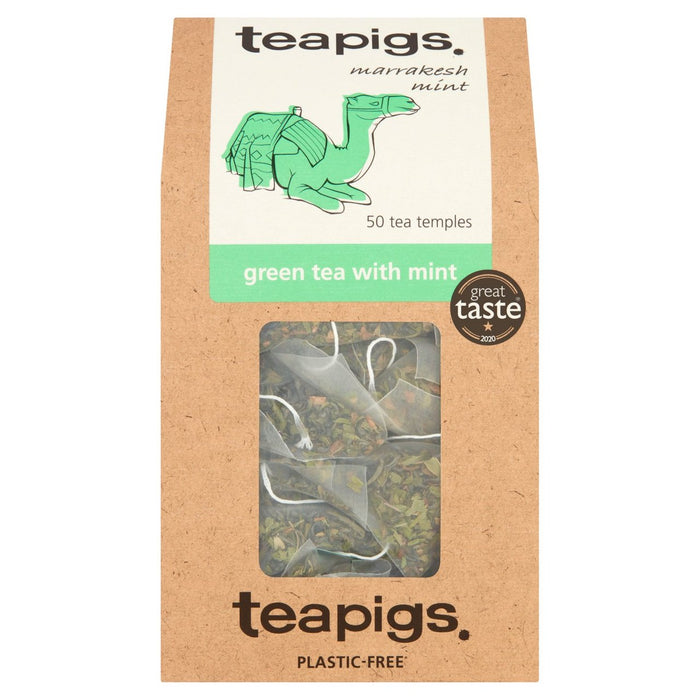 Tapigs Bolsas de té verde con menta 50 por paquete