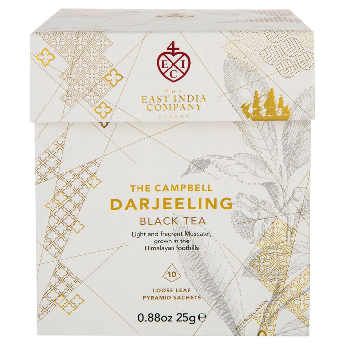 The East India Company Campbell Darjeeling Black Tea Pyramid Bags 10 per pack