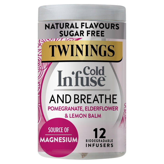 Twinings Cold In'fuse & Breathe con granada de saúco y magnesio 12 por paquete