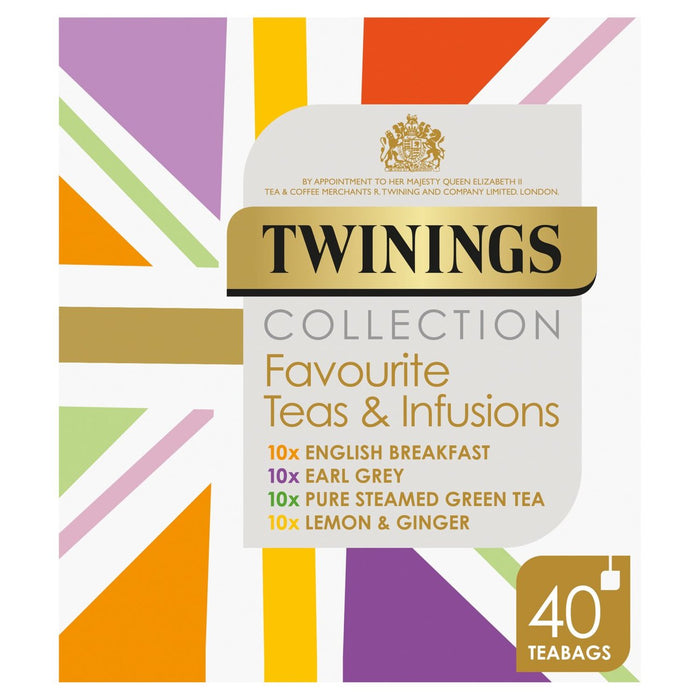 Twinings Favorit & Infusions Teebeutel Auswahlgeschenkpack 40 pro Packung