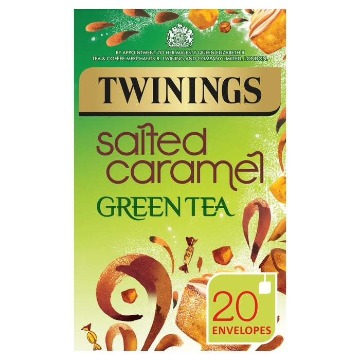 Twinings salado caramelo té verde 20 bolsas de té