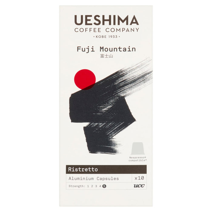 Ueshima Fuji Mountain Nespresso Cápsulas compatibles con 10 por paquete