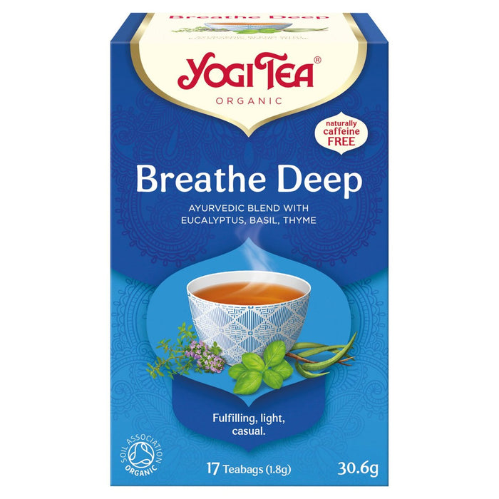 Yogi Tea Organic Breathe Bolsas de té profundo 17 por paquete