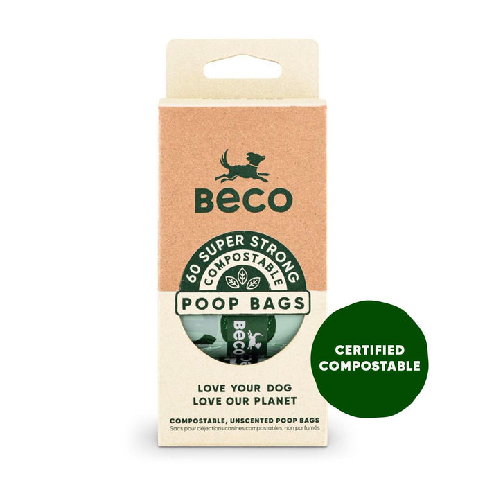 Beco Compostable Dog Poop Bags Unscented 60 per pack