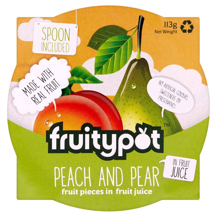 Fruity Pot Peach & Pear in Juice 113g