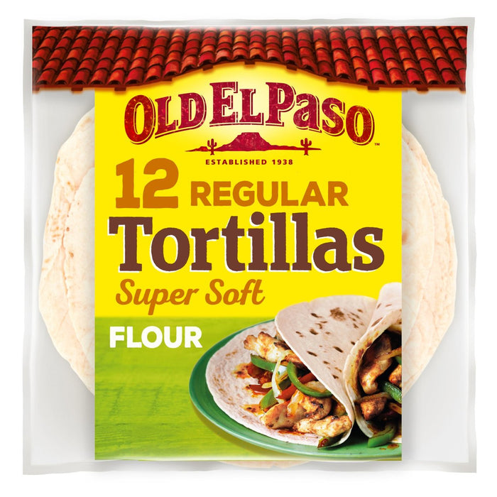 Old El Paso Super Soft Flour Tortilla Fajitas Family Pack 12 per pack