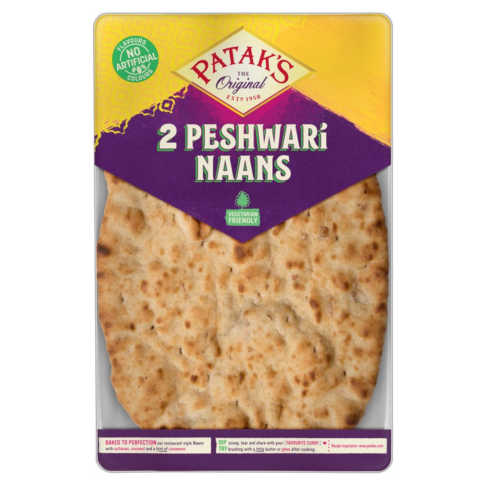 Patak's Peshwari Naan Breads 2 por paquete