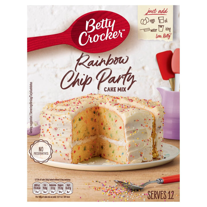 Betty Crocker Rainbow Chip Party Cake Mix 425g
