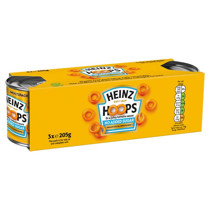 Heinz Hoops No Added Sugar 3 x 200g