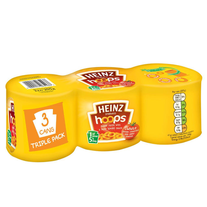 Heinz Triple Pack Spaghetti Hoops 3 x 205g