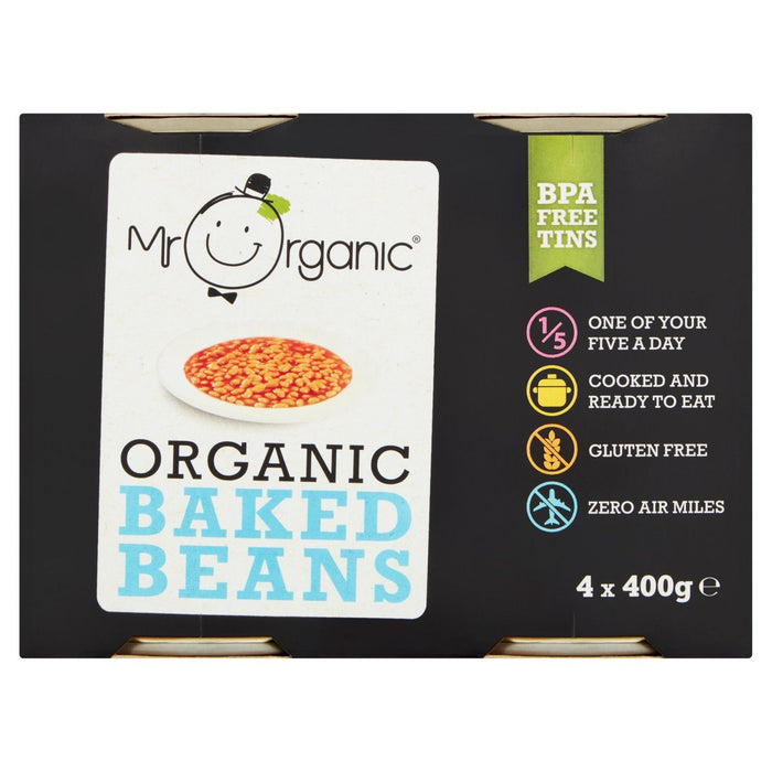 Mr Organic Baked Beans 4 Pack 4 x 400g