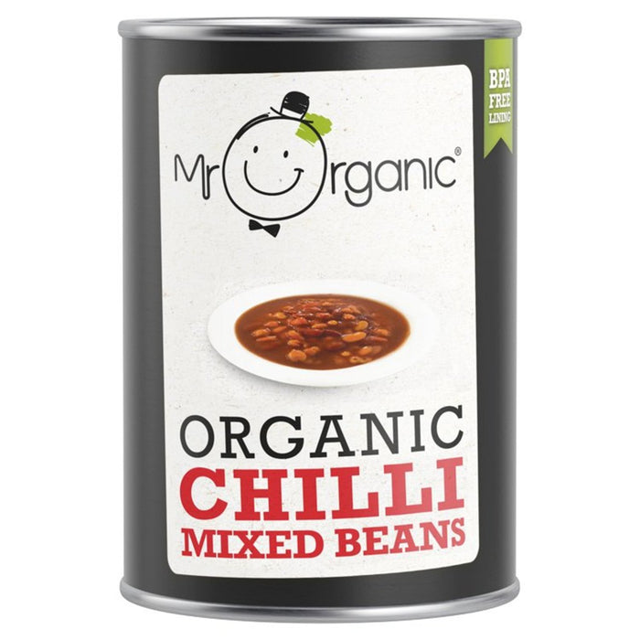 Mr orgánico chilli frijoles mixtos 400g
